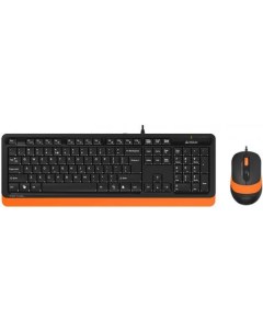 A 4Tech Клавиатура мышь A4 Fstyler F1010 ORANGE клав черный оранжевый мышь черный оранжевый USB 1147 A4tech