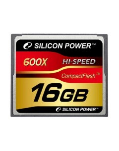 Карта памяти Compact Flash Card 16Gb 600x SP016GBCFC600V10 Silicon power