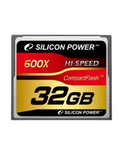 Карта памяти Compact Flash 32Gb 600x SP032GBCFC600V10 Silicon power