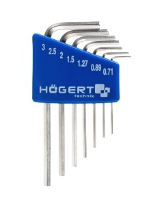 Набор шестигранных Г образных ключей Hoegert technik