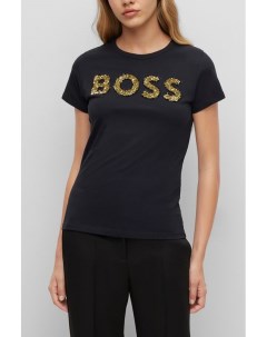 Хлопковая футболка Eventsa с логотипом Boss