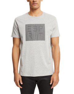 Хлопковая футболка с принтом Esprit casual
