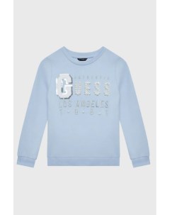 Свитшот с логотипом из пайеток и бусин Guess