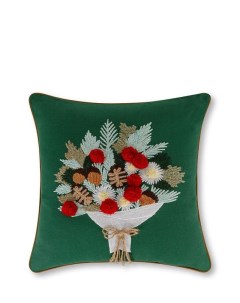 Декоративная подушка с вышивкой Bouquet Pigne Coincasa