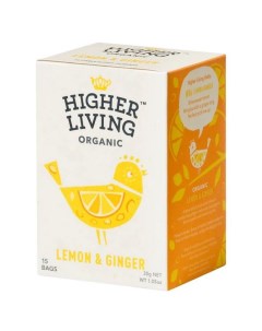 Чай травяной с лимоном и имбирем в пакетиках Higher living organic