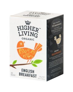 Чай травяной English Breakfast в пакетиках Higher living organic