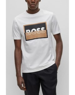 Хлопковая футболка с логотипом бренда Tessler Boss
