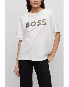 Хлопковая футболка Ekrisp с логотипом Boss