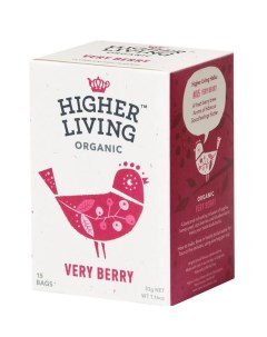 Чай травяной с ягодами в пакетиках Higher living organic