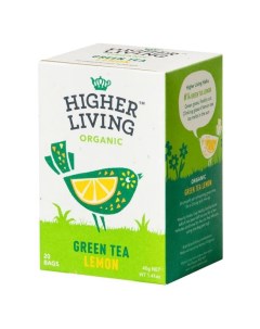 Чай зеленый с лимоном в пакетиках Higher living organic