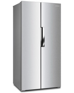 Холодильник Side by Side CS4502F нержавеющая сталь Hyundai