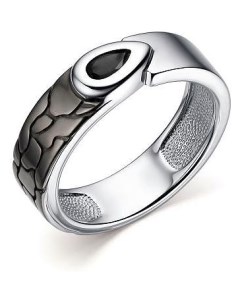 Кольцо с 1 фианитом из серебра Костромская ювелирная фабрика "алькор"