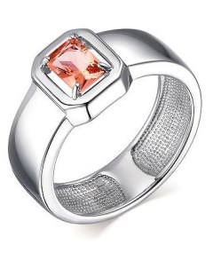 Кольцо с 1 морганитом из серебра Костромская ювелирная фабрика "алькор"