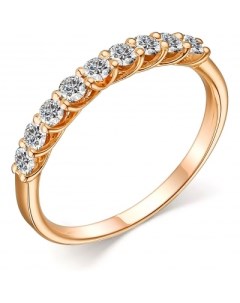 Кольцо с 9 бриллиантами из красного золота Костромская ювелирная фабрика "алькор"