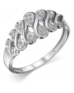 Кольцо с 34 бриллиантами из белого золота Костромская ювелирная фабрика "алькор"
