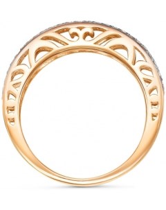 Кольцо с 81 бриллиантом из красного золота Klondike