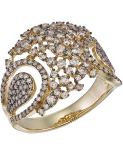 Кольцо с 172 бриллиантами из жёлтого золота Sargon jewelry