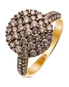 Кольцо с 83 бриллиантами из жёлтого золота Sargon jewelry