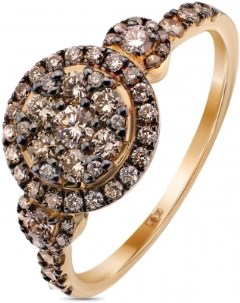 Кольцо с 57 бриллиантами из жёлтого золота Sargon jewelry