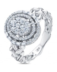 Кольцо с 66 бриллиантами из белого золота Sargon jewelry