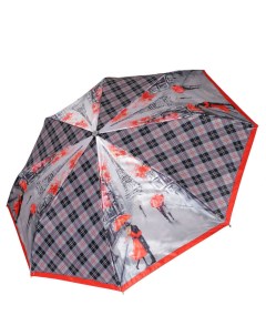 Зонт облегченный L 20129 4 красный серый Fabretti