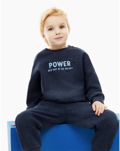 Тёмно синий свитшот с принтом Power для мальчика Gloria jeans