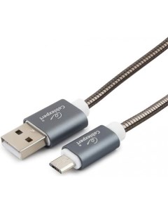 Кабель USB 2 0 microUSB 1 8м Gold круглый титановый CC G mUSB02Gy 1 8M Cablexpert
