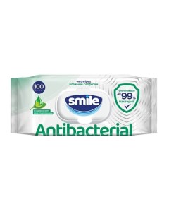 Влажные салфетки с подорожником Antibacterial 100 Smile wonderland