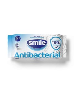 Влажные салфетки с D пантенолом Antibacterial 60 Smile wonderland