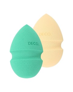 Набор спонжей для макияжа GREEN COUTURE каплевидные 2 шт Deco