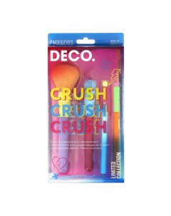 Набор кистей для макияжа CRUSH CRUSH CRUSH в чехле 4 шт Deco