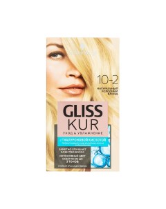 Краска для волос с гиалуроновой кислотой тон 10 2 Натуральный холодный блонд Gliss kur