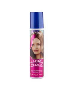 Спрей для волос оттеночный 1 DAY METALLIC тон Metallic Pink розовый металлик 50 мл Venita