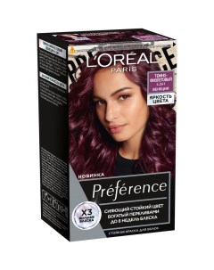 Краска для волос PREFERENCE ЯРКОСТЬ ЦВЕТА тон 4 261 Темно фиолетовый Венеция L'oreal