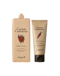 Крем для лица CARROT CAROTENE с экстрактом и маслом моркови выравнивающий тон кожи 70 мл Skinfood