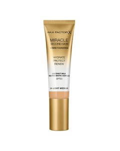 Основа тональная для лица MIRACLE TOUCH SECOND SKIN тон 04 light medium Max factor