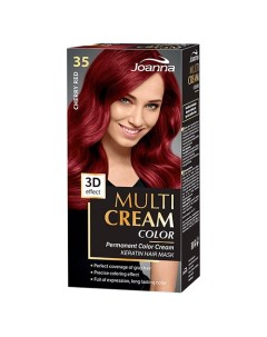 Краска для волос MULTI CREAM 3D Красная вишня тон 35 Joanna