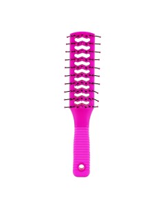 Щетка для волос BASIC массажная вентилируемая квадратная розовая Lady pink