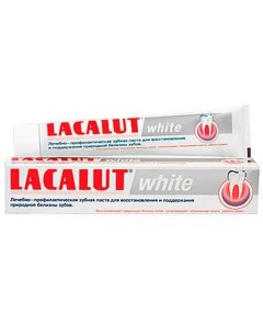 Паста зубная White отбеливающая 75 мл Lacalut