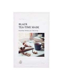 Маска для лица TEA TIME c экстрактом листьев черного чая питательная для упругости кожи выравнивающа Detoskin
