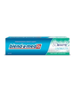 Паста зубная 3D WHITE СВЕЖЕСТЬ Мятный поцелуй 100 мл Blend-a-med