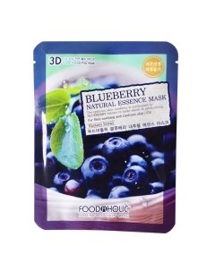Маска для лица Blueberry Natural Essence Mask Foodaholic (корея)