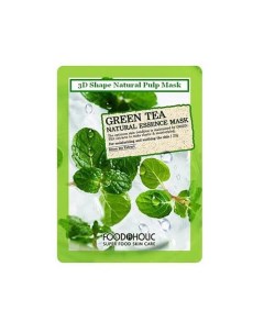 Маска для лица Green Tea Natural Essence Mask Foodaholic (корея)