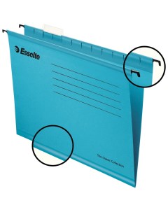 Подвесные папки А4 345х240 мм до 300 листов комплект 25 шт синие картон Classic Esselte