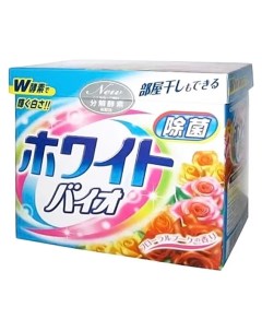 Стиральный порошок с кондиционером с цветочным ароматом White Bio Plus Antibacterail Nihon detergent