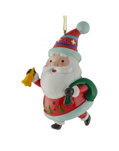 Decor Ёлочная игрушка Санта глазурный 9 см Erich krause