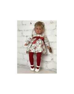 Коллекционная кукла Эбрил в платье с красным поясом 62 см Lamagik s.l.