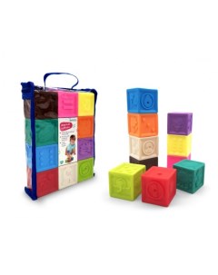 Развивающая игрушка Мягкие кубики с выпуклыми элементами в сумочке 10 шт IT106446 Elefantino