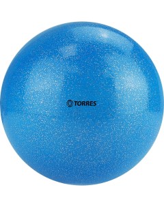 Мяч для художественной гимнастики AGP 15 06 диам 15 см ПВХ небесный с блестками Torres