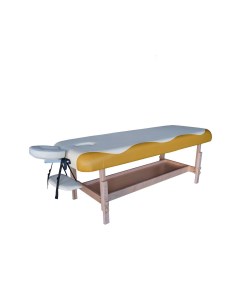 Массажный стационарный стол Nirvana Superior TS100 бежево желтый Dfc